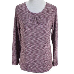 Magellan Outdoors Long Sleeve Top Womens Size L Purple Activewear Shirt
